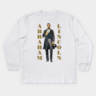 Abraham Lincoln Kids Long Sleeve T-Shirt